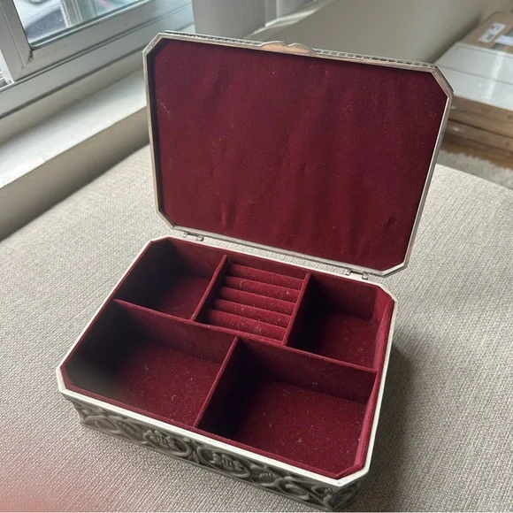 Vintage 70's Godinger Silver Jewelry Box